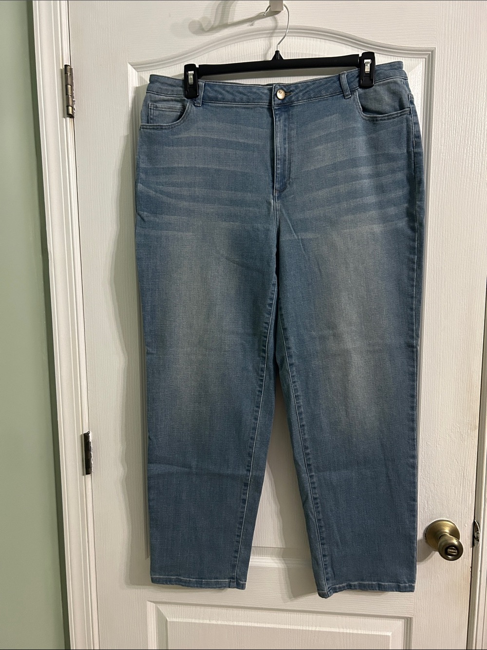 LOGO by Lori Goldstein Light Blue Ankle Jeans